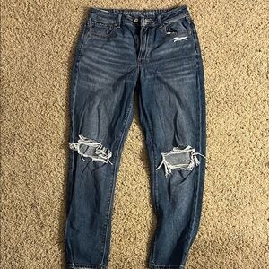 American Eagle Outfitters Women's Distressed Blue Jeans